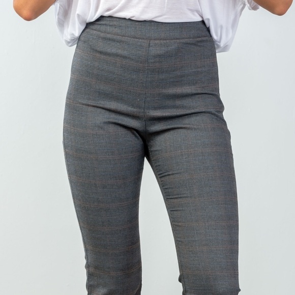 Plaid Ruffle Hem Pants - Picture 4 of 6